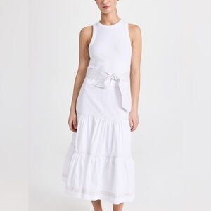 Veronica Beard Jean Austyn White Sleeveless Dress | M